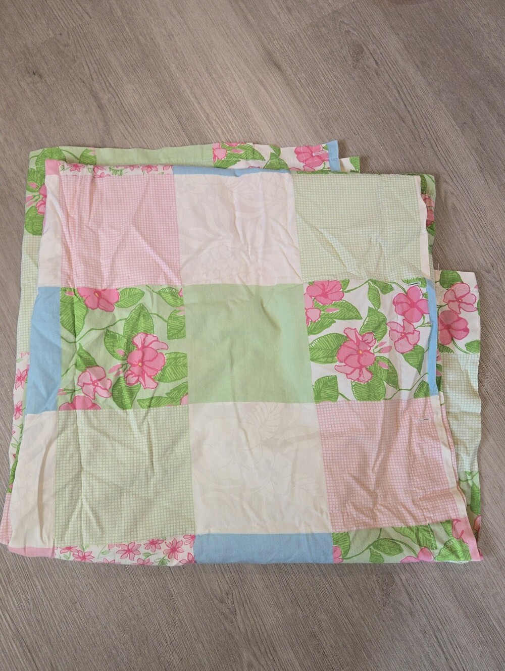 Vintage Lilly Pulitzer Cottagecore Patchwork Cotton Shower Curtain